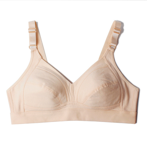 Spring and summer thin wire-free underwear for women with big breasts, large size bra without sponge, cross-border bra wholesale