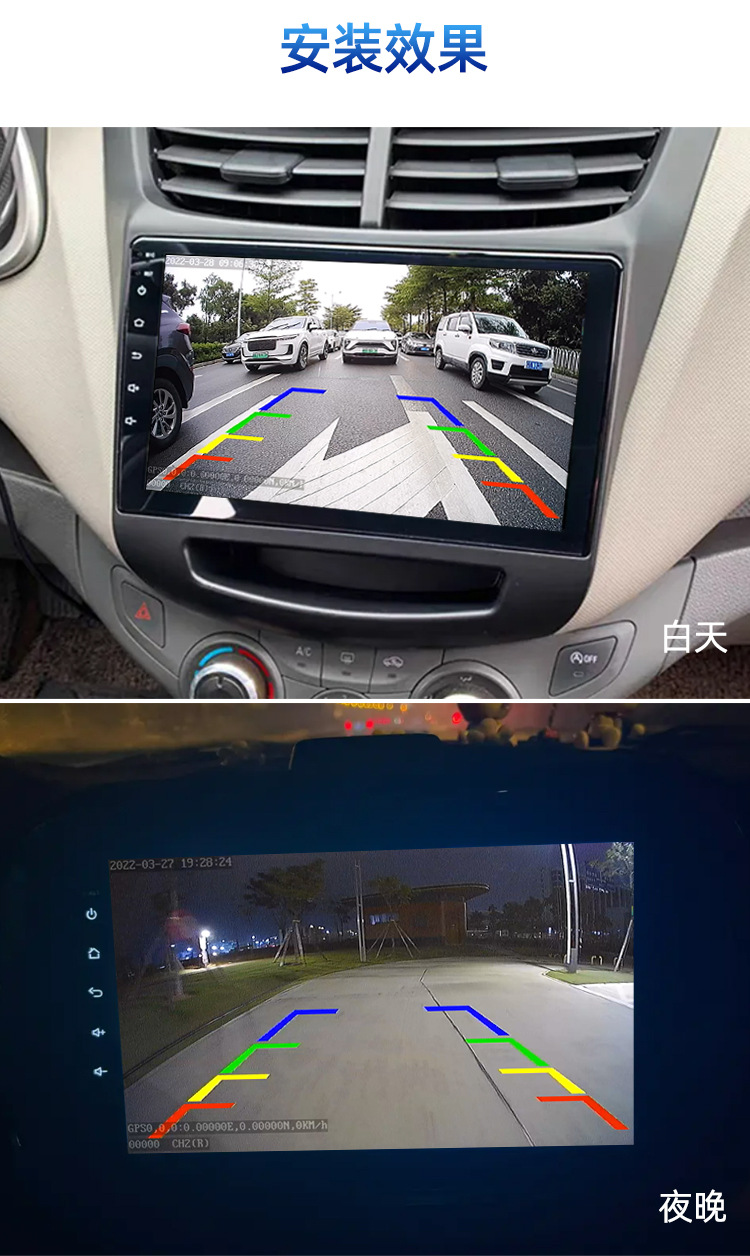 Universal Car Rearview External Reversing Camera with Wide-Angle High-Definition Night Vision Ahd 720P Fisheye Reverse Camera