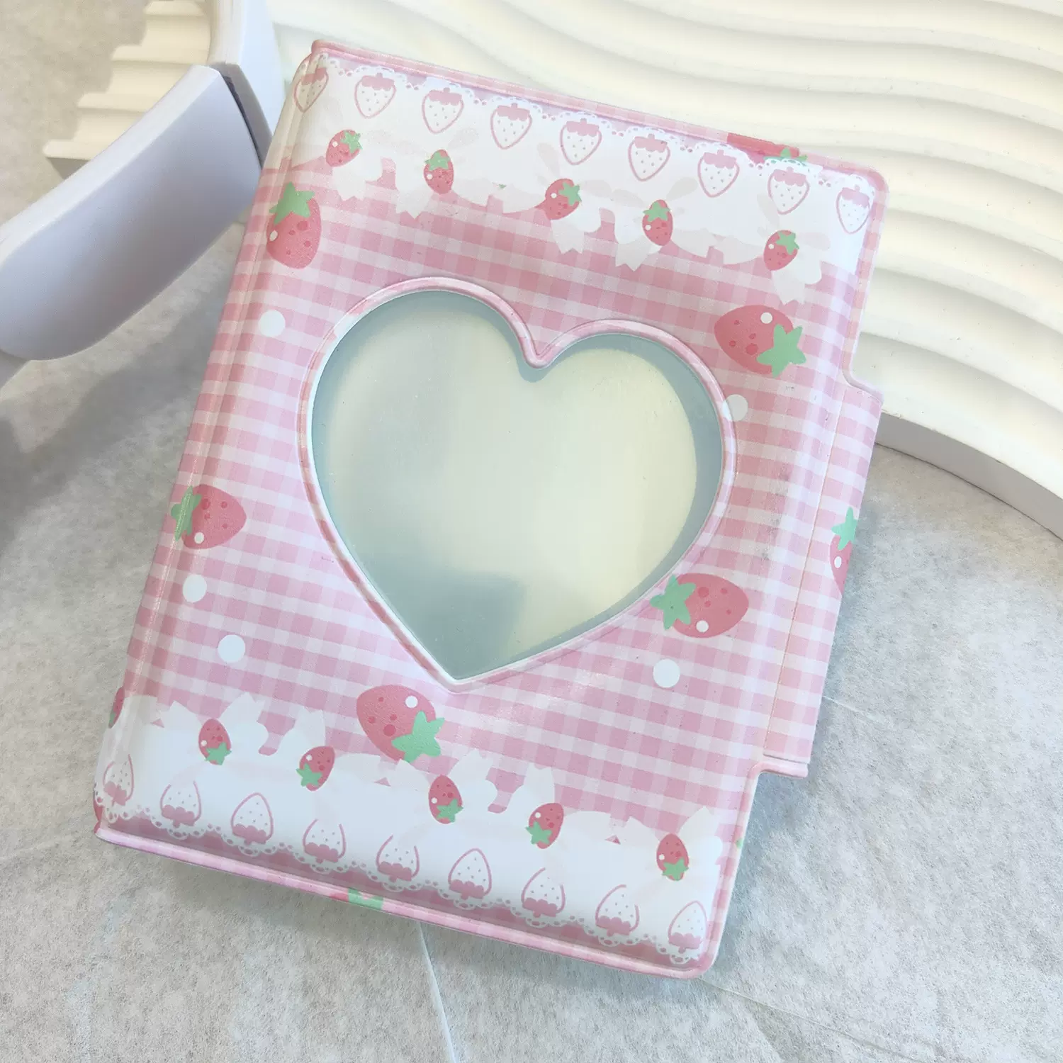 批发供应原创格纹草莓反扣拍立得相簿相册 卡包 3 寸收纳册