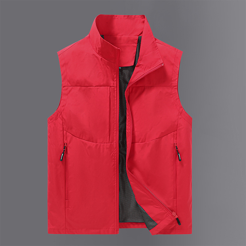Verano montaña pesca al aire libre fotografía herramientas chaleco chaleco fino a prueba de viento chaleco de comercio exterior hombres multibolsillo personalizado