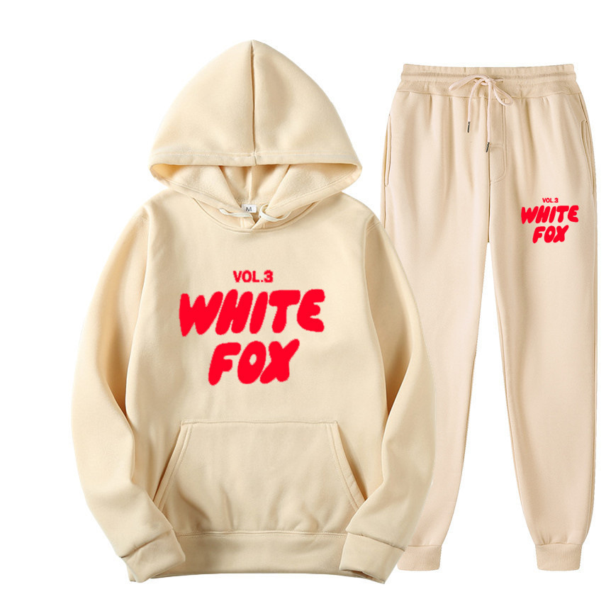 Europe and the United States cross-border spring autumn winter new sweater suit fashion sports LOGO long sleeve pullover hooded sweater two-piece set