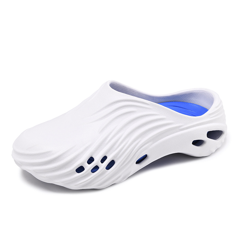 Zapatos con agujeros alienígenas para hombres en verano, zapatillas Baotou, sandalias y zapatillas de playa de alto grosor elástico para hombres de talla grande transfronteriza