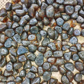 12x19mm 7mm厚度 不规则冰珠 2mm孔异形亚克力散珠DIY琥珀色冰块