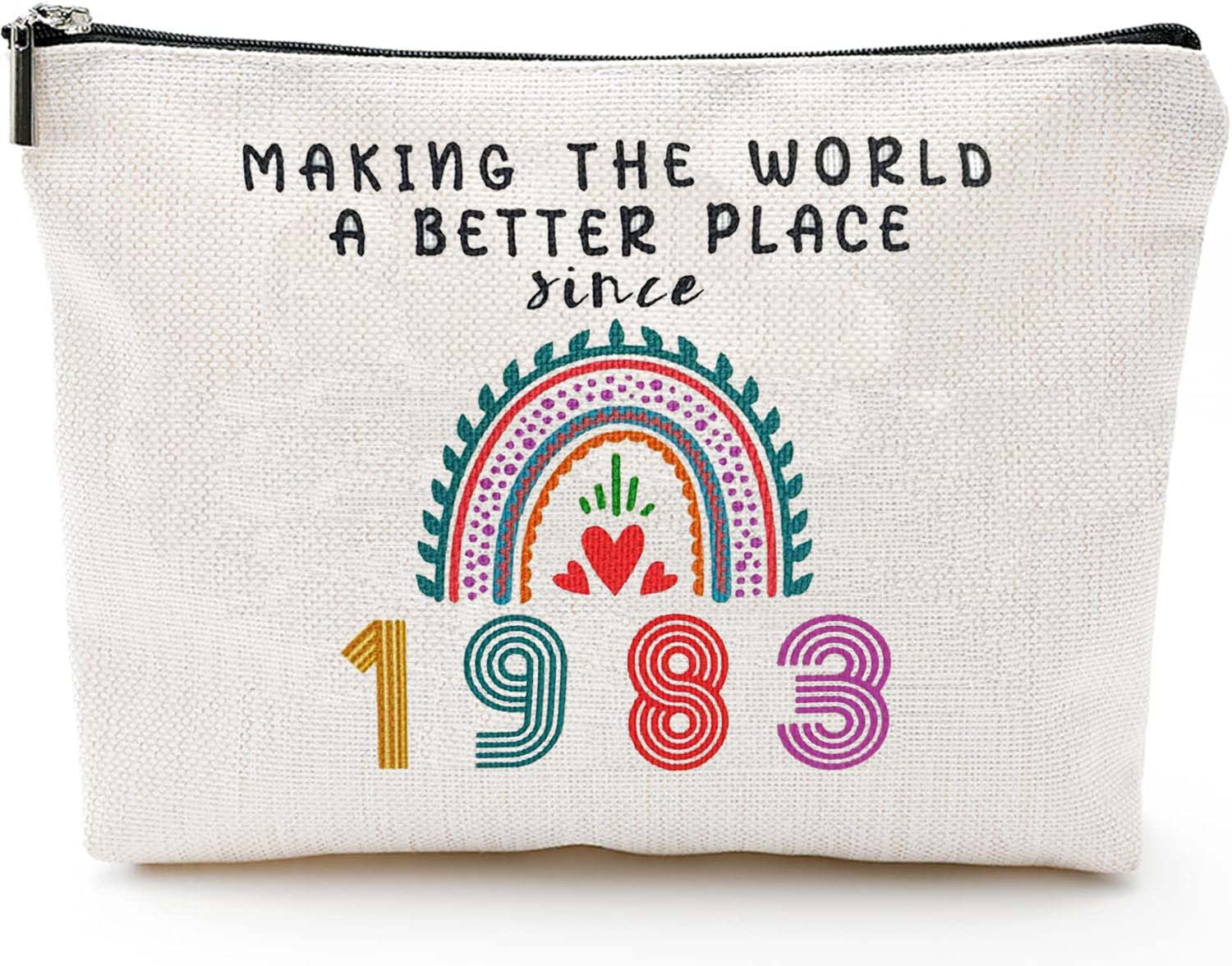 Transfronterizo Amazon explosivo cumpleaños impresión doble cara bolsa de maquillaje bolsa de almacenamiento bolsa de cremallera multifuncional para mujeres