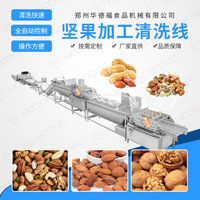 供应学校食堂餐饮配送自动蔬菜加工流水线 净菜流水线设备 华德福