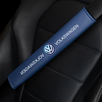 Breathable Seatbelt Shoulder Cover | Seat belt shoulder pad - volkswagen-imperial-blue-pair-6x38cm