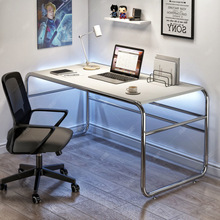 意式轻奢多功能简约不锈钢家用极简ins风办公桌书桌电脑桌梳妆台