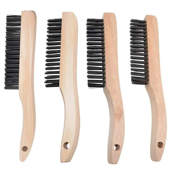 Manufacturers produce from American-style wood 416 spring steel copper-plated wire brush steel wire cleaning brush derusting brush steel wire wheel Manufacturers produce from American-style wood 416 spring steel copper-plated wire brush steel wire cleaning brush derusting brush steel wire wheel