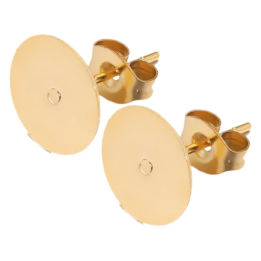 Pendientes de acero inoxidable pendientes en blanco trasero pin DIY pendientes que hacen suministros tapones para los oídos accesorios de la joyería al por mayor