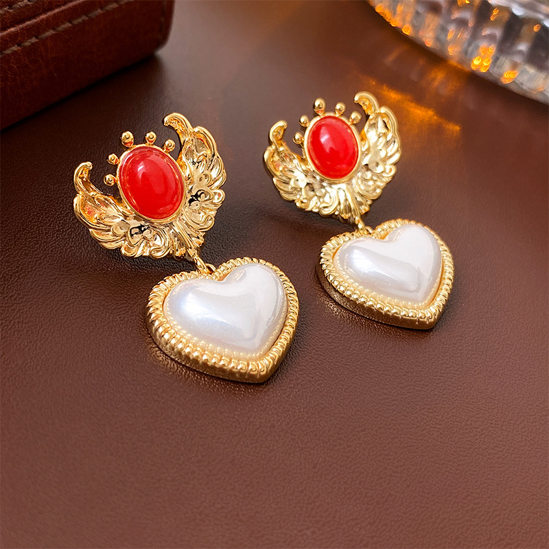 1 Pair Casual Elegant Lady Geometric Bow Knot Inlay Imitation Pearl Zircon Drop Earrings display picture 21