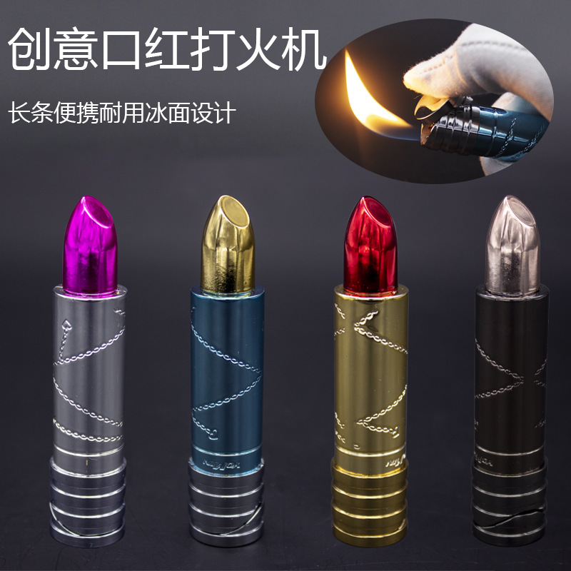 Colección de juguetes creativos en forma directa encendedor a prueba de viento metal plástico encendedor de cigarrillos artesanía ornamentos