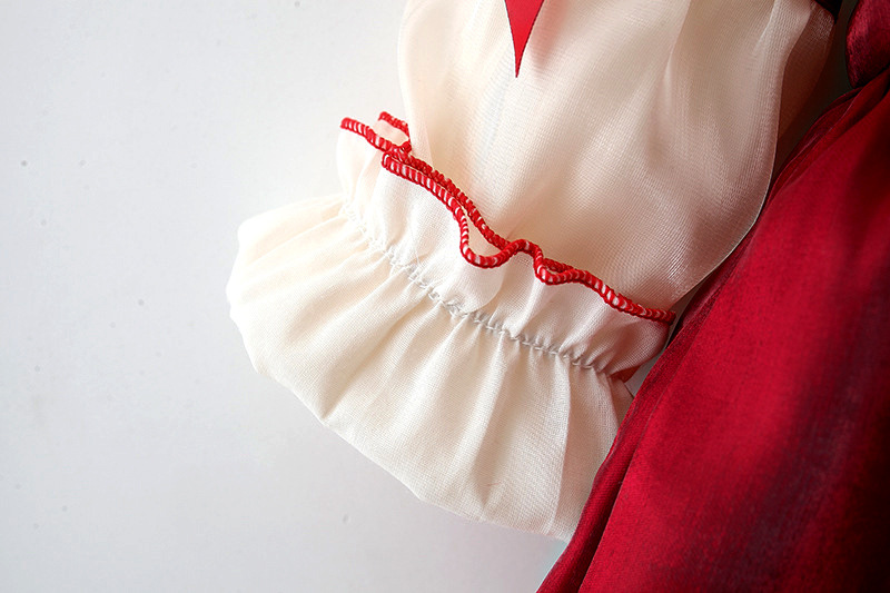 Robe de princesse élégante pour petites filles, nouveau style d'automne, jupe à manches longues en dentelle épissée pour enfants 4873_voghion.com