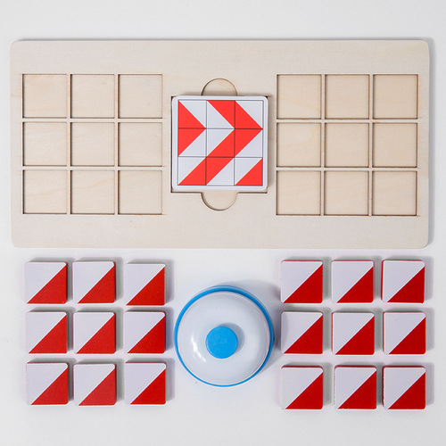 Two-person battle three-dimensional building block children's puzzle table game space early education thinking parent-child interactive kindergarten toy