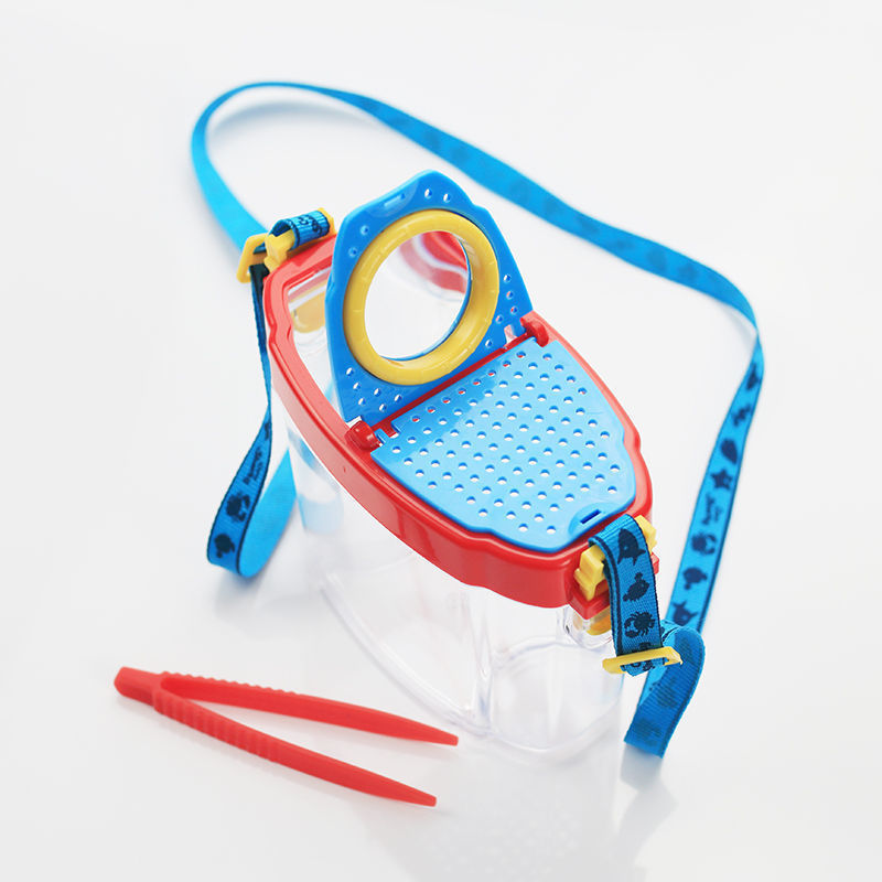 Caja de colección de insectos + correa + pinzas