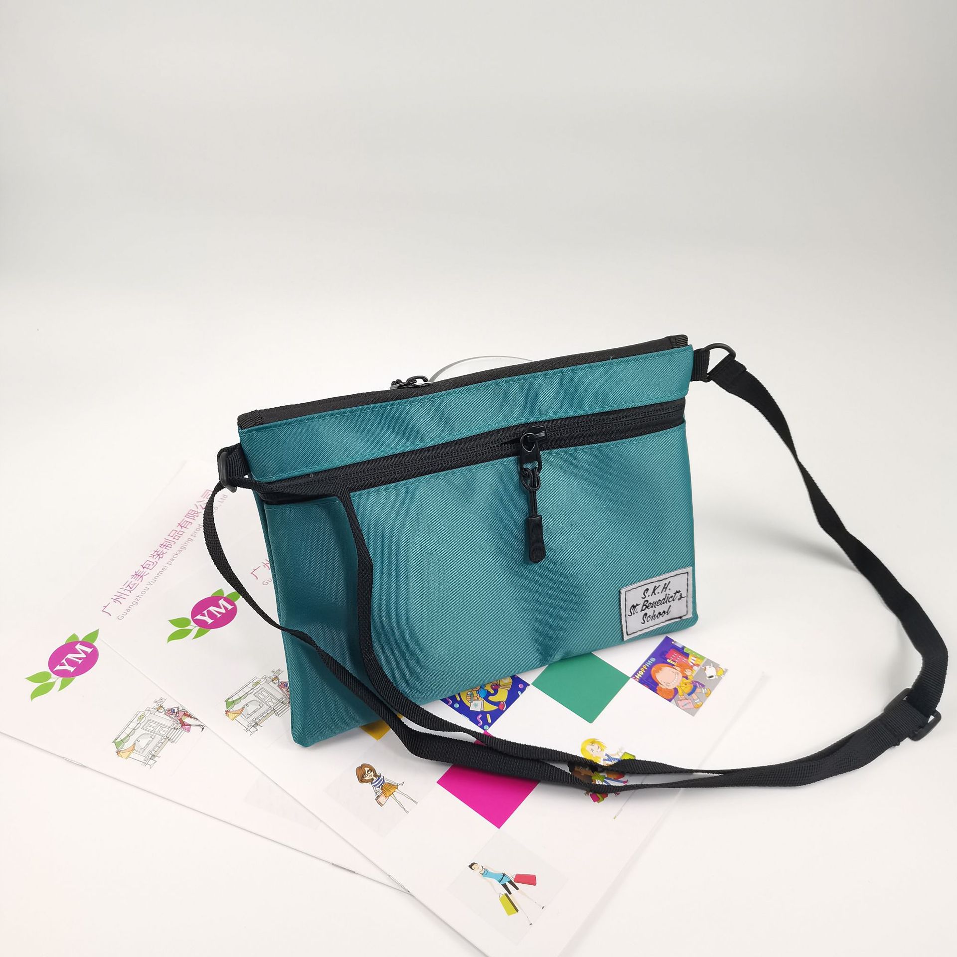 广州厂家 韩式环保牛津布袋 方便斜挎袋 轻便斜挎可 ogo