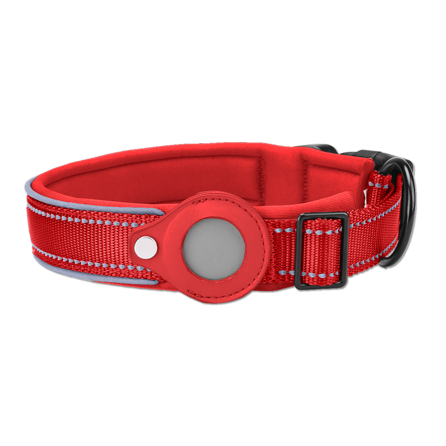 Perro de localización collar rastreador Airtag para perros medianos y grandes no estrangulado collar rastreador de mascotas collar anti-perdida