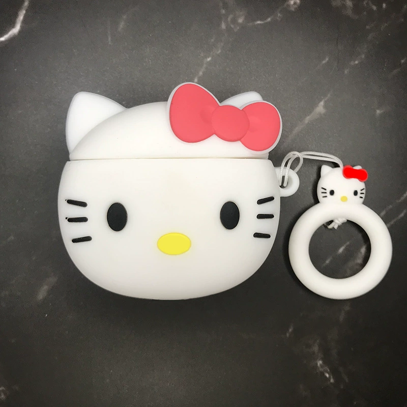 Силиконовый защитный чехол (Apple AirPods) — дизайн с мультфильмами и карабином, подходит для 1/2/3/Pro/Pro2