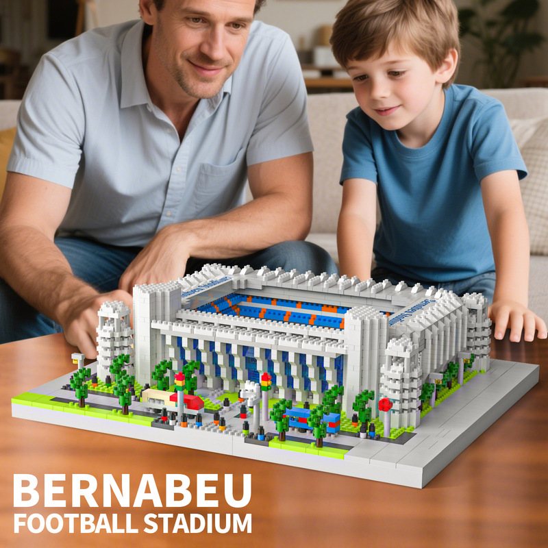 [Wholesale Dropshipping] Cross-Border Foreign Famous Building Blocks Football Field Micro-Particle Amazon Popular Toys