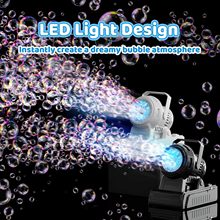 跨境全自动舞台泡泡机户外聚会氛围感灯光便携电动吹泡泡儿童玩具