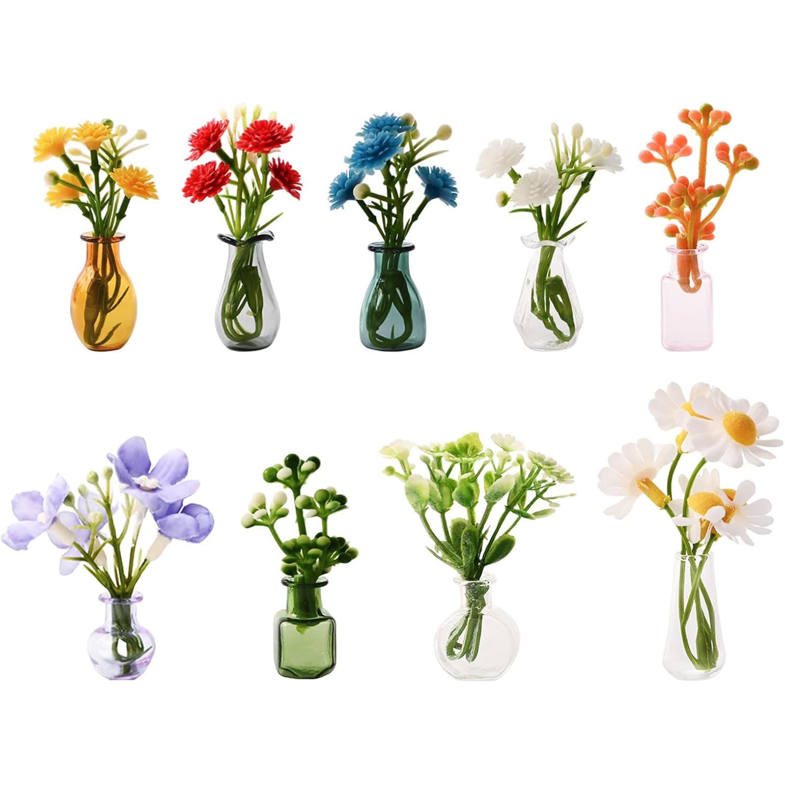 Mini vasos de adsorción transfronterizos refrigerador pegatinas decoraciones ins cerámica mosaico mini vasos de flores para gatos deben recolectar botellas