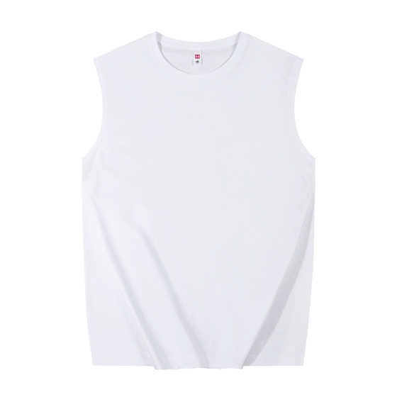 Trendy Brand American Style Vest Men's Summer Heavy-weight Outer Wear Sleeveless T-shirt Men's Waistcoat Loose Solid Color Wash Vest