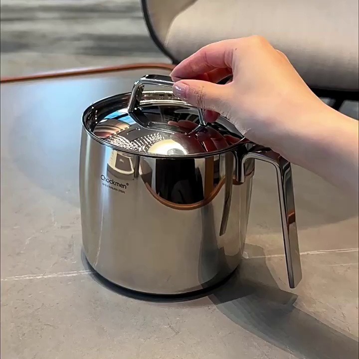 [Experiencia noble] Olla de aceite de acero inoxidable 316 tanque de aceite de cerdo olla de filtro de aceite con tapa de filtro de aceite de cocina neta artefacto