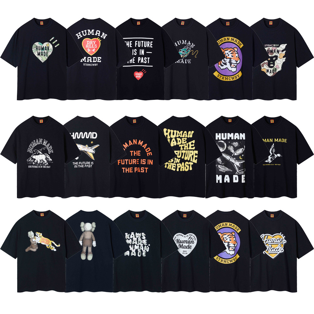 Marca de moda japonesa de bambú pesado algodón suelto pareja de hombre y mujer cilindro camiseta de manga corta media manga TEE