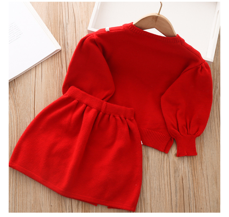 Completo due pezzi in maglia per bambina moda autunno bimbi_voghion.com