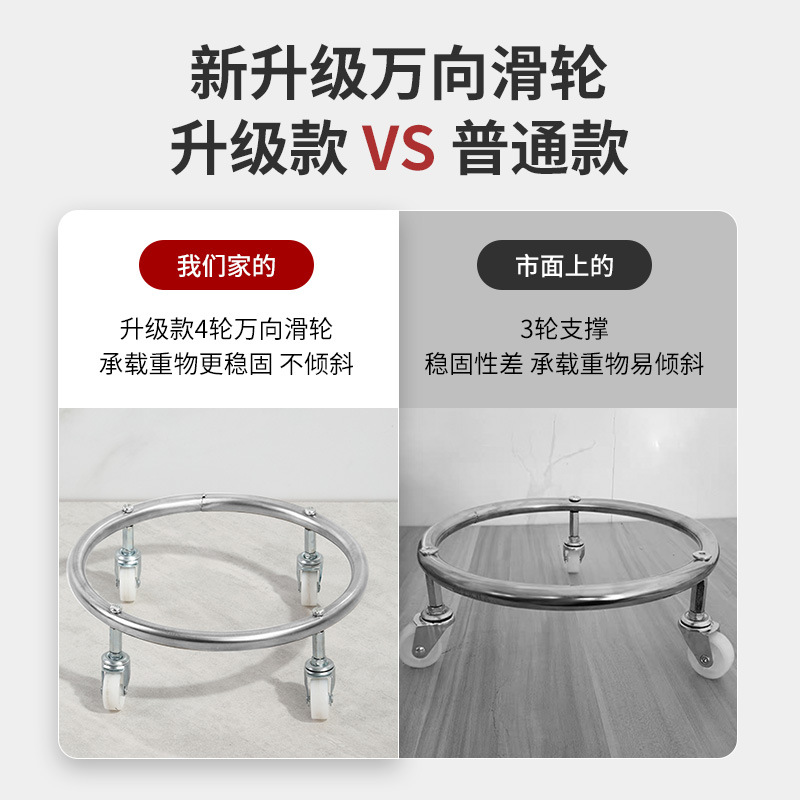 Tanque de gas polea soporte móvil de gas doméstico base de soporte de rueda universal soporte de cocina mayorista