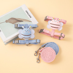 Outdoor dog leash, anti-breakaway traction rope, cat leash, dog harness, Teddy pet cat leash supplies wholesale