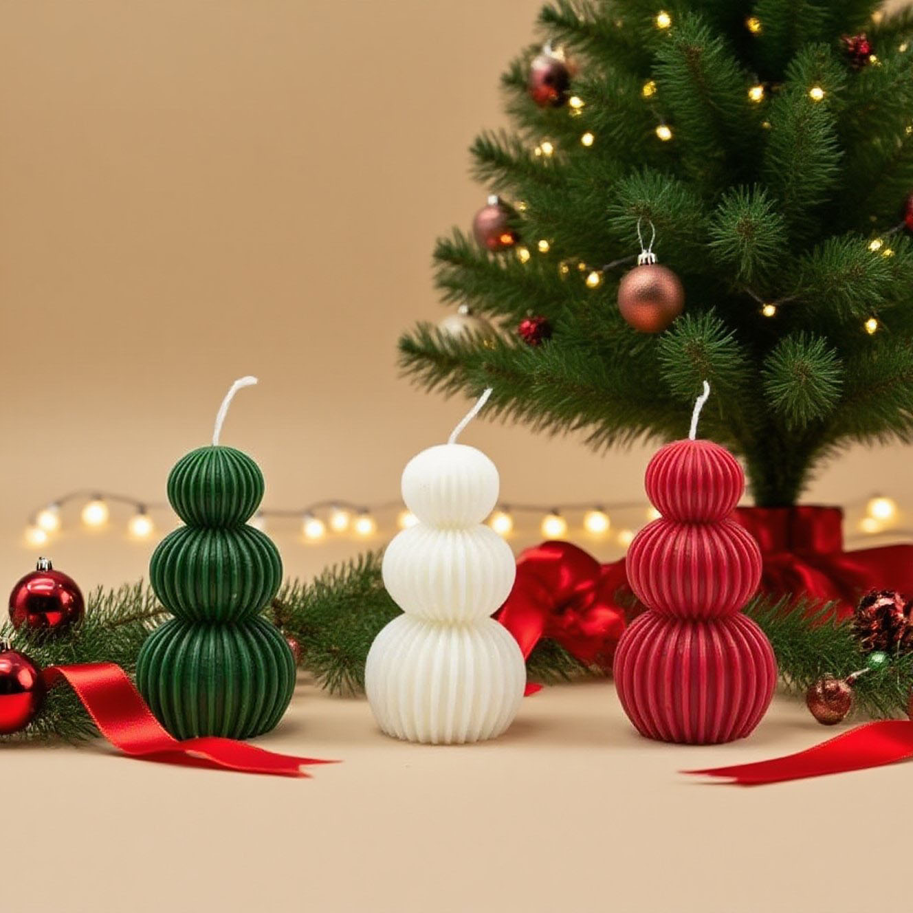 Art nórdico minimalista de ondas de viento esférico de cera de incienso ornamentos creativos de geometría decoración de vela blanca