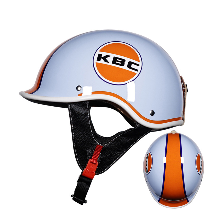 3C certificado casco de la motocicleta eléctrica de los hombres y las mujeres medio casco Retro Pedal casco de la motocicleta Cuatro Estaciones