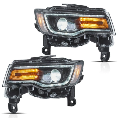 Suitable for Jeep Grand Cherokee 14-22 modified JEEP car led headlight assembly streamer steering headlight (Ön faralar) - left-drive
