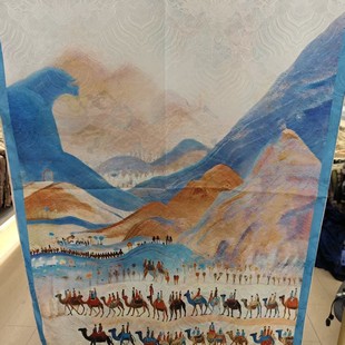 Yiwu Silk Scarf Wholesale Xiangyun 180*70 Silk Scarf Long High-End Silk Scarf Shawl Women's Summer Large Beach Towel
