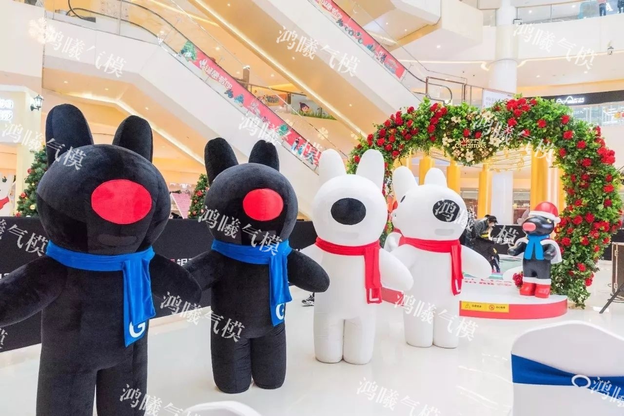 充气毛绒公仔卡通吉祥物仿真毛绒模型气模景区游乐场广告策划装饰
