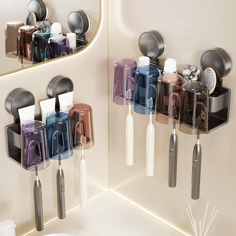 Туалет присоски Зубная щетка стойка без пробивания