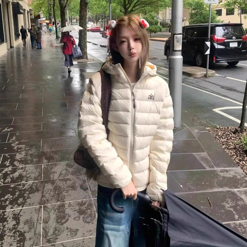 排骨羽绒服女短款轻薄2025秋冬季新款小个子连帽情侣白鸭绒外套男|undefined
