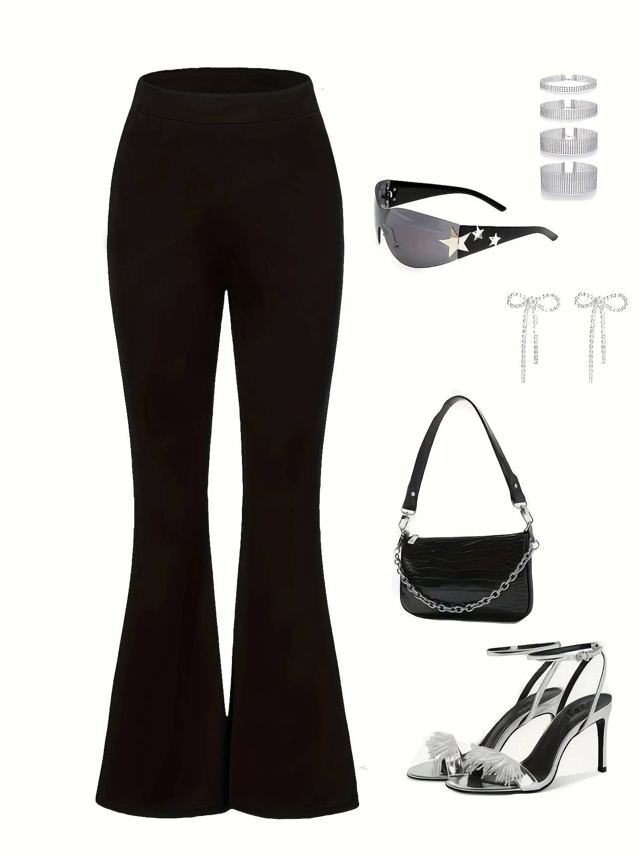 2026 New Spring And Summer High-end Design Tight Flared Pants Fashion Slim-fitting High-waisted Silky Trousers Women_ecoleips.com
