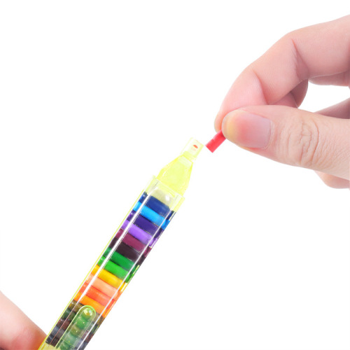 Cross-border creative rainbow pens, coloring brushes, children's diy color pen set, art graffiti, 20-color painting crayons