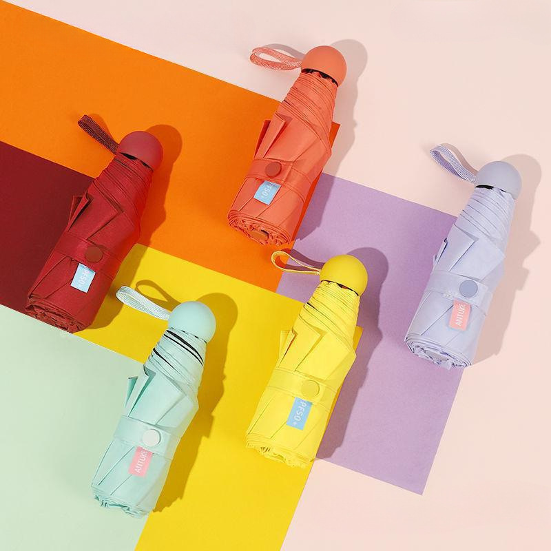 Jiaoxia 50% off カプセル日傘日焼け止めと UV 保護コンパクトポータブル日傘女性用 1:1 晴雨兼用傘|undefined