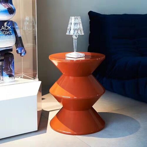 Nordic shoe-changing small stool for home living room bench children's plastic low stool creative round hourglass stool