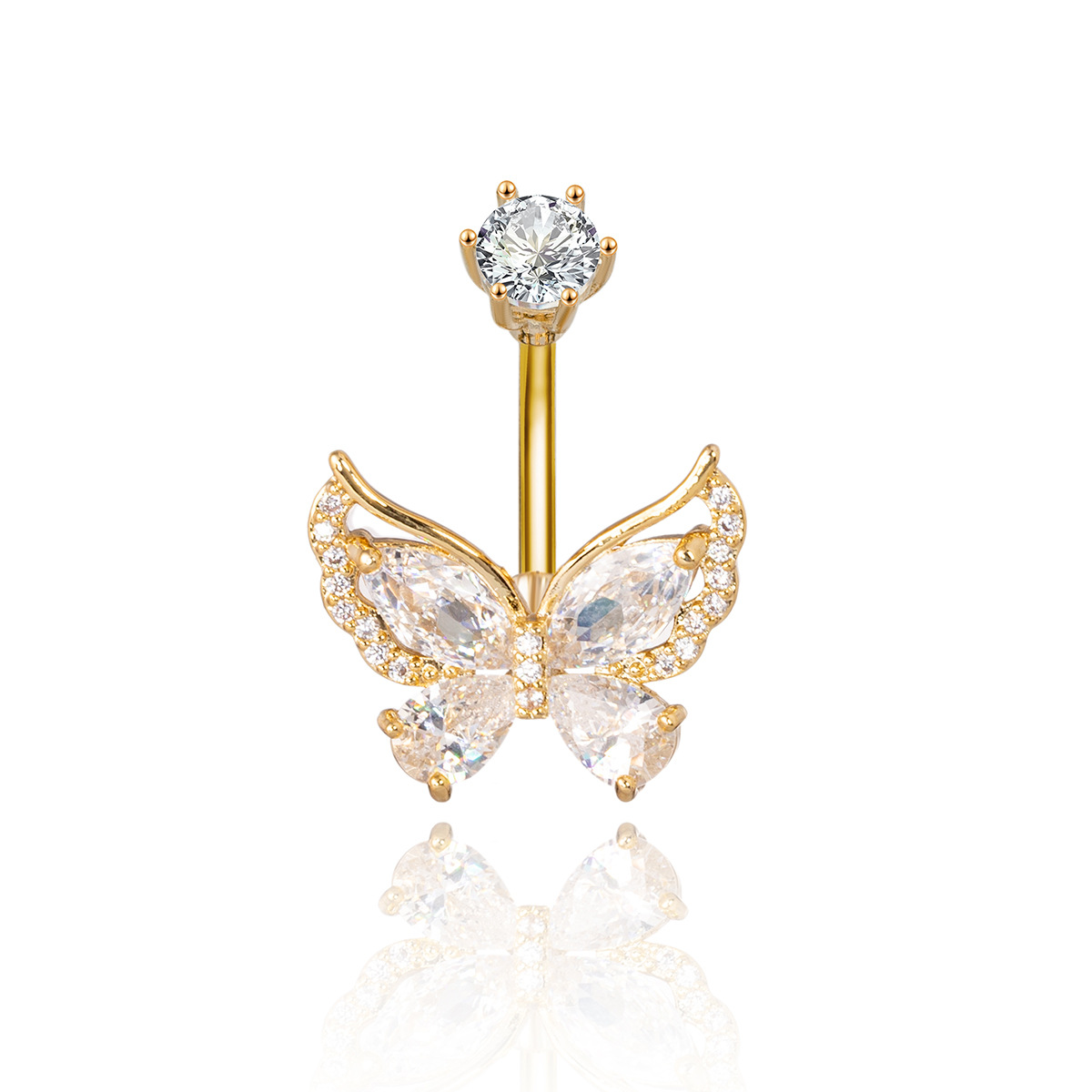 Bijou de nombril fantaisie ours et papillon sans perçage_voghion.com