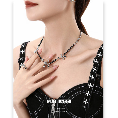 Original silver-gray robot ring for women wholesale open high-end cross-border ring light luxury style personalized hand jewelry