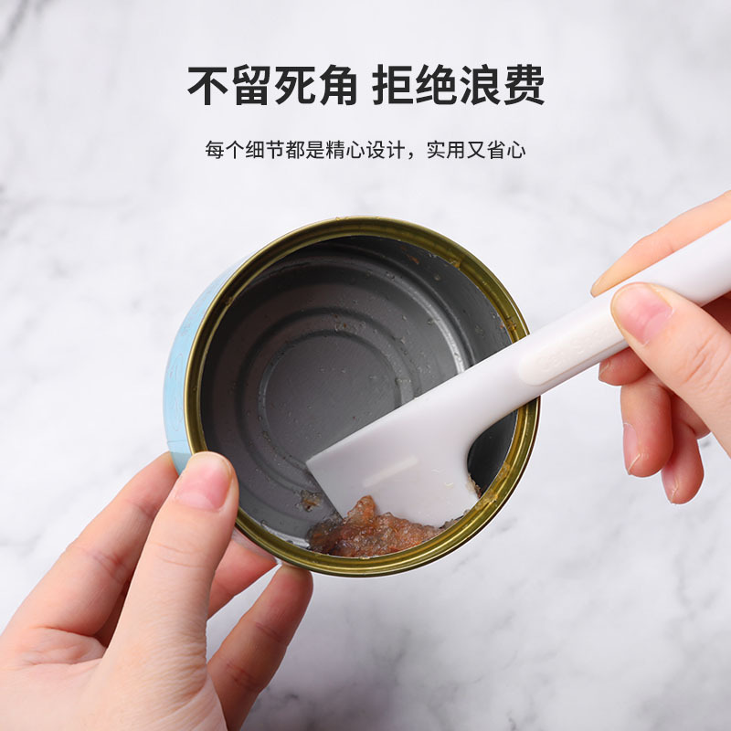 Pet puede cuchara de silicona mango largo gato abrelatas húmedo gato comida cuchara agitación alimentador PET vajilla al por mayor