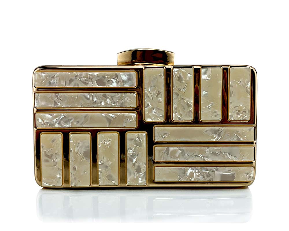 Pochette da sera in acrilico borsa a mano e tracolla elegante_voghion.com