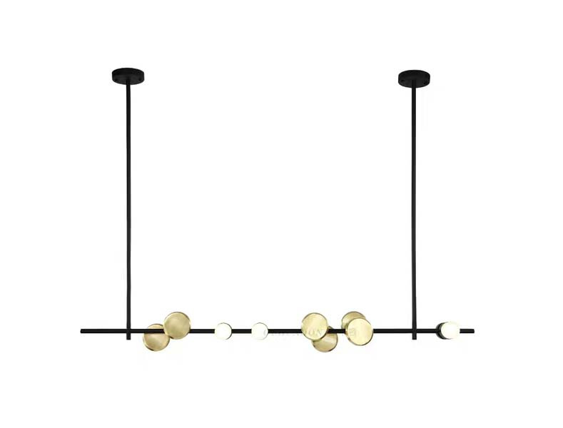 Art Restaurante diseñador creativo estilo nórdico largo estilo moderno minimalista lámpara lámpara candelabro diseño led sala de comedor