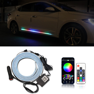 Cross-border door side light car LED colorful atmosphere light APP Bluetooth remote control light bar RGB wireless foot light