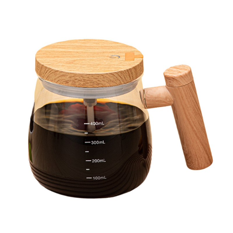 Taza de mezcla automática TikTok Pequeño Libro Rojo popular de alto aspecto taza de café eléctrica taza de batido taza de desayuno patrón de arce