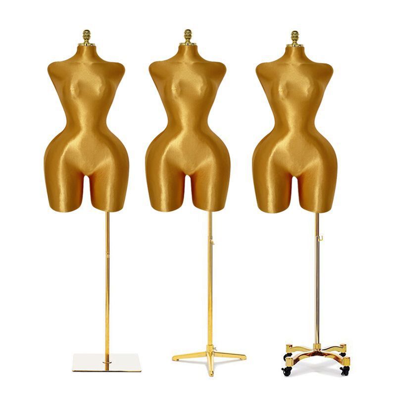 Oro europeo y americano Kardashian maniquí de pecho grande modelo de busto estante de exhibición gran trasero gorda modelo de ropa accesorios mujeres