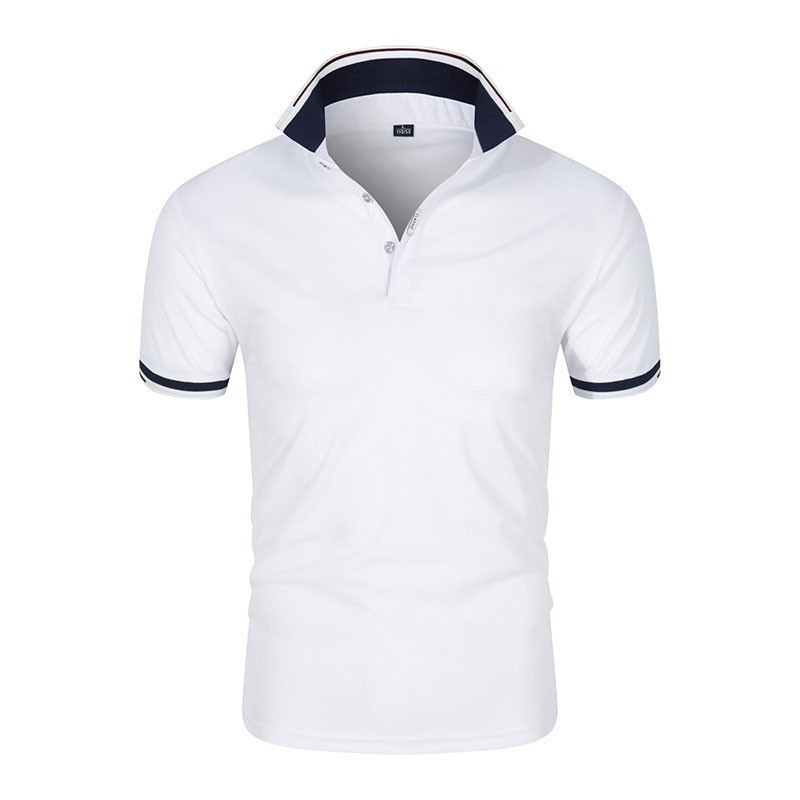 Foreign Trade Summer Men's Polo Shirt Solid Color Short-sleeved Youth Popular Casual Lel Short-sleeved T-shirt Cross-border